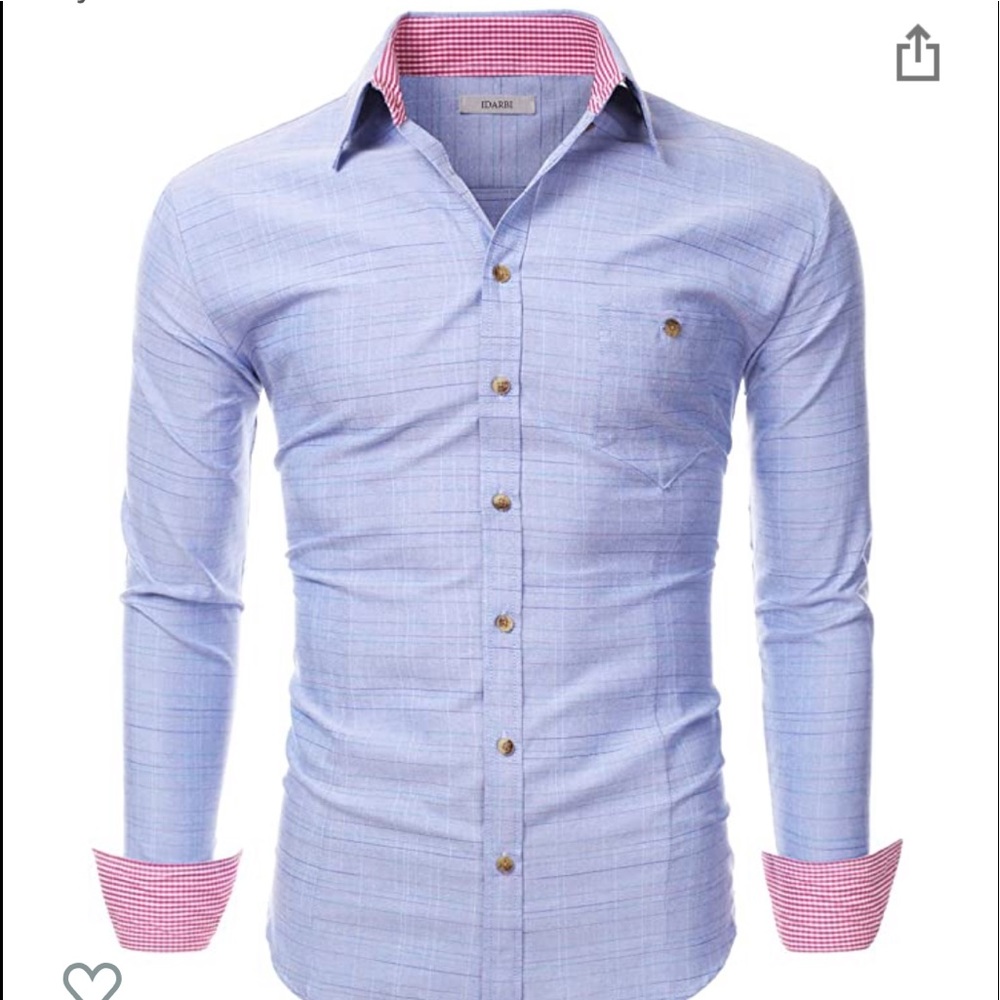 🔥MEN’s Large Fitted Detail Button Down🔥